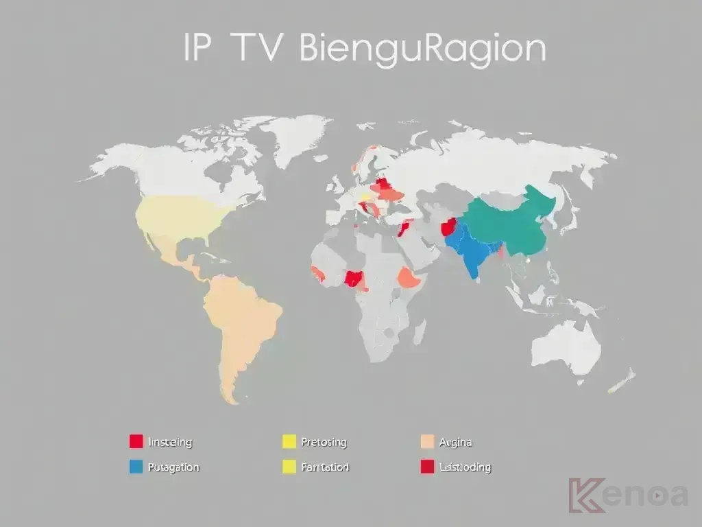 World map showing IPTV regulations by region